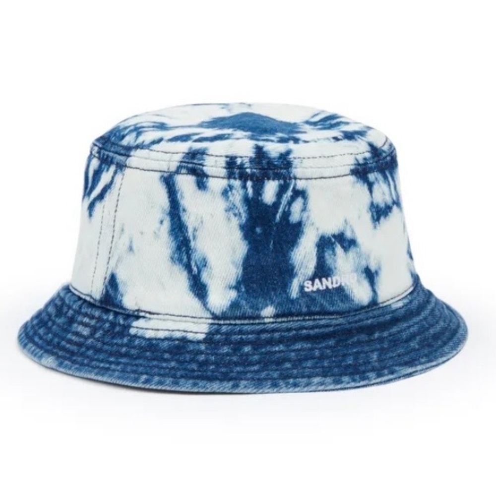Sandro Unisex Tie-Dye Bucket Hat in Blue and White. NWT - Picture 2 of 5